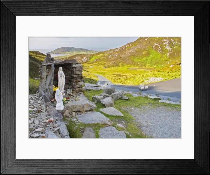Framed Print : St. Eugenies Well And Pilgrimage Site On Mamore Gap Above The Urris Hills Framed Print : St. Eugenies Well And Pilgrimage Site On Mamore Gap Above The Urris Hills