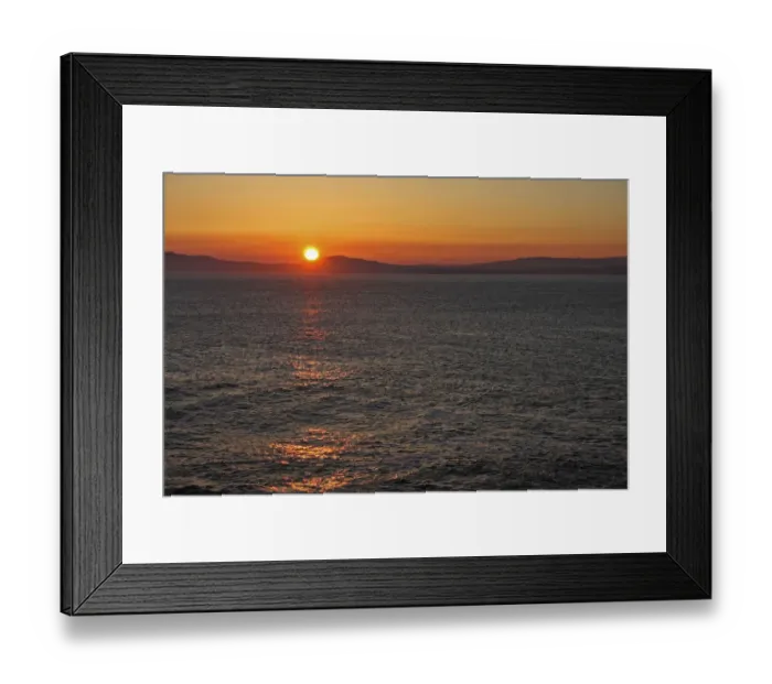Framed Print : View Of Sunset From Rossbeigh Beach On The Iveragh Peninsula Or Ring Of Kerry Framed Print : View Of Sunset From Rossbeigh Beach On The Iveragh Peninsula Or Ring Of Kerry