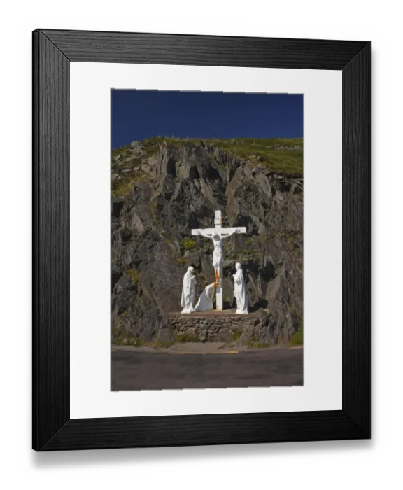 Framed Print : Holy Cross On The Side Of The Narrow Road Around Slea Head On The Dingle Peninsula Framed Print : Holy Cross On The Side Of The Narrow Road Around Slea Head On The Dingle Peninsula