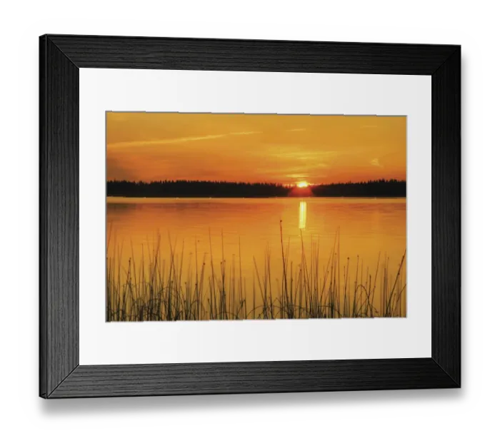 Framed Print : Sunset On Anglin Lake In Prince Albert National Park Framed Print : Sunset On Anglin Lake In Prince Albert National Park