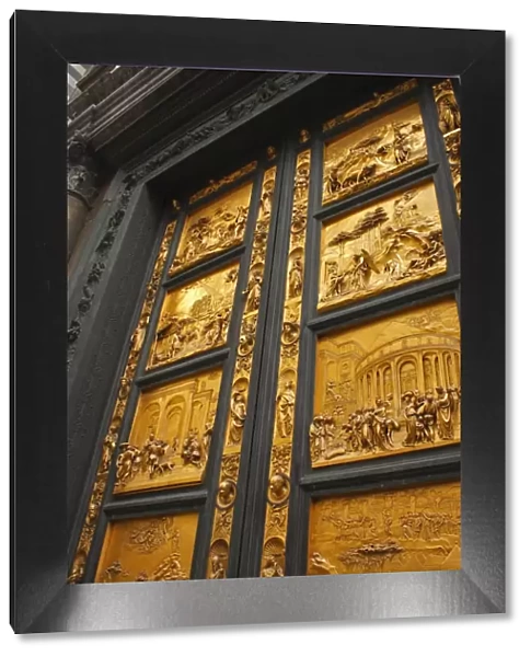 Gates Of Paradise Or Gold Plated Bronze Doors Of The Baptistry