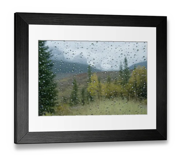Framed Print : Raindrops On A Car Window Framed Print : Raindrops On A Car Window