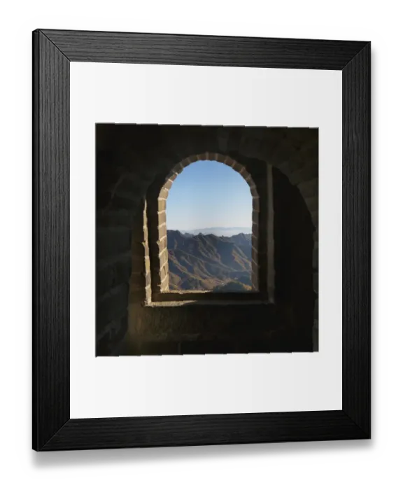 Framed Print : window in the mutianyu section of the great wall of china Framed Print : window in the mutianyu section of the great wall of china