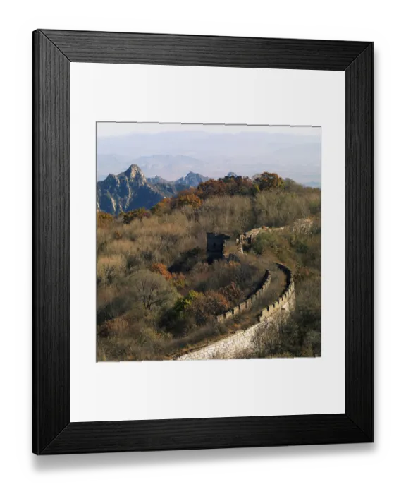 Framed Print : high angle view of mutianyu section of the great wall of china Framed Print : high angle view of mutianyu section of the great wall of china
