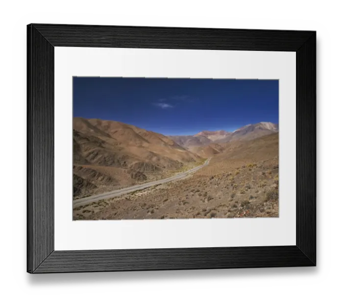 Framed Print : highway 51 east of san antonia de los cobres