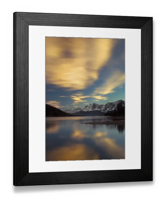 Framed Print : the upper lake at sunset Framed Print : the upper lake at sunset