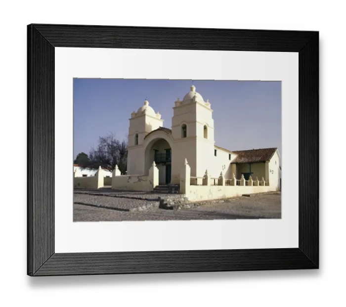 Framed Print : a white church building Framed Print : a white church building