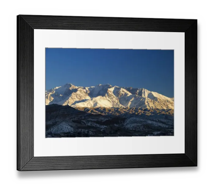Framed Print : morning light on the andes near the city of mendoza