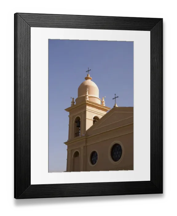 Framed Print : a bell tower on a church Framed Print : a bell tower on a church
