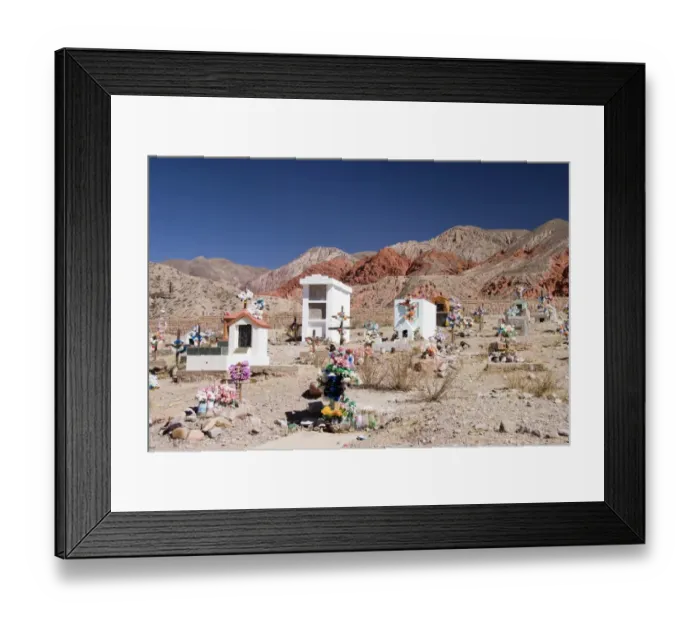 Framed Print : cemetery in the colorful hills Framed Print : cemetery in the colorful hills