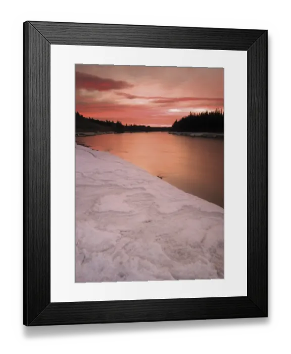 Framed Print : Sunrise On The Bow River In Winter Framed Print : Sunrise On The Bow River In Winter