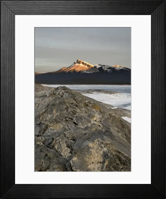 Framed Print : Abraham Lake In Winter
