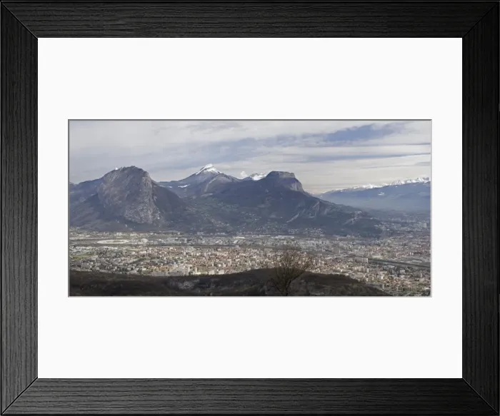 Framed Print : Panaramic View Of The Old Grenoble And The Centre Of Nuclear Sciences