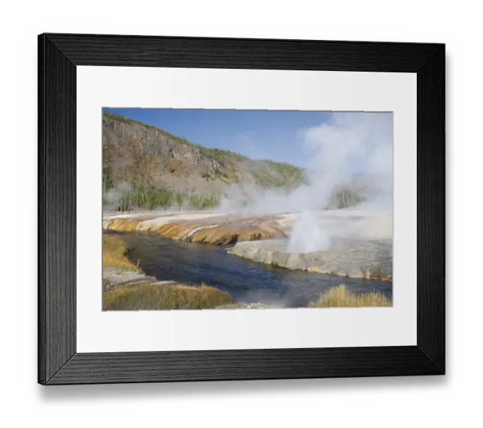 Framed Print : A Geyser With Water Shooting Out Framed Print : A Geyser With Water Shooting Out