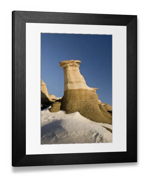 Framed Print : Hoodoos in winter, Drumheller, Alberta, Canada Framed Print : Hoodoos in winter, Drumheller, Alberta, Canada
