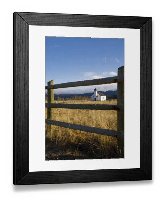 Framed Print : The Morley Church, Alberta, Canada Framed Print : The Morley Church, Alberta, Canada