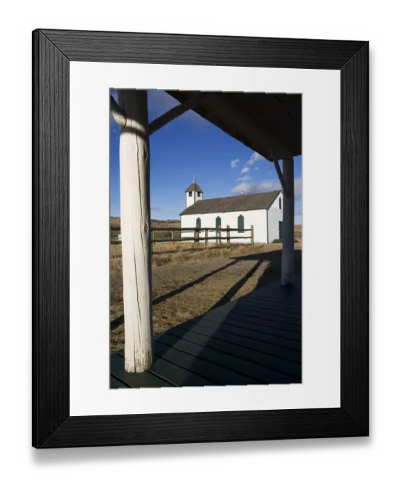Framed Print : Morley Church, Morley, Alberta, Canada Framed Print : Morley Church, Morley, Alberta, Canada