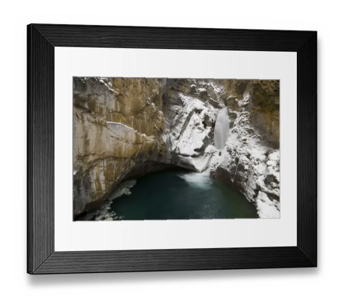Framed Print : Waterfall, Johnston Canyon, Banff National Park, Alberta, Canada Framed Print : Waterfall, Johnston Canyon, Banff National Park, Alberta, Canada