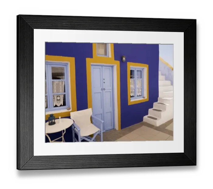 Framed Print : Purple walls, Santorini, Greece Framed Print : Purple walls, Santorini, Greece