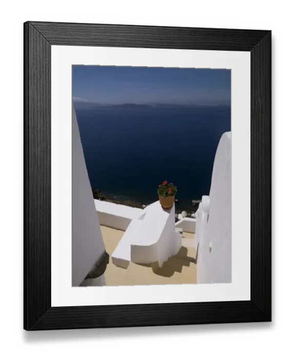 Framed Print : Architecture with a view, Santorini, Greece Framed Print : Architecture with a view, Santorini, Greece