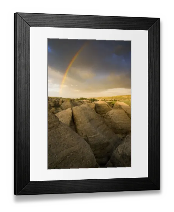 Framed Print : Rainbow over Writing-On-Stone Provincial Park, Alberta, Canada Framed Print : Rainbow over Writing-On-Stone Provincial Park, Alberta, Canada