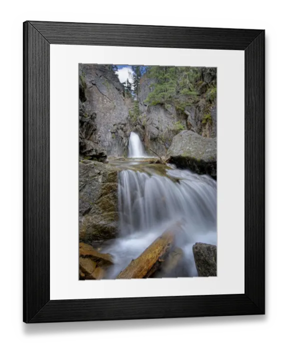 Framed Print : A Waterfall In Kananaskis Framed Print : A Waterfall In Kananaskis