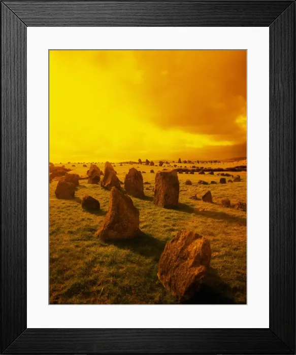 Framed Print : Beaghmore stone circles near Cookstown, Co Tyrone, Ireland Framed Print : Beaghmore stone circles near Cookstown, Co Tyrone, Ireland
