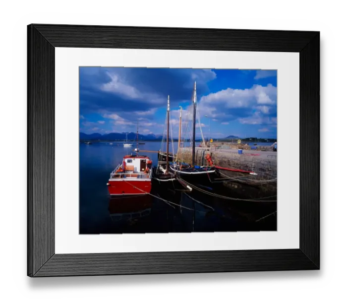 Framed Print : Hookers in Roundstone Harbour, Connemara, Co Galway, Ireland Framed Print : Hookers in Roundstone Harbour, Connemara, Co Galway, Ireland