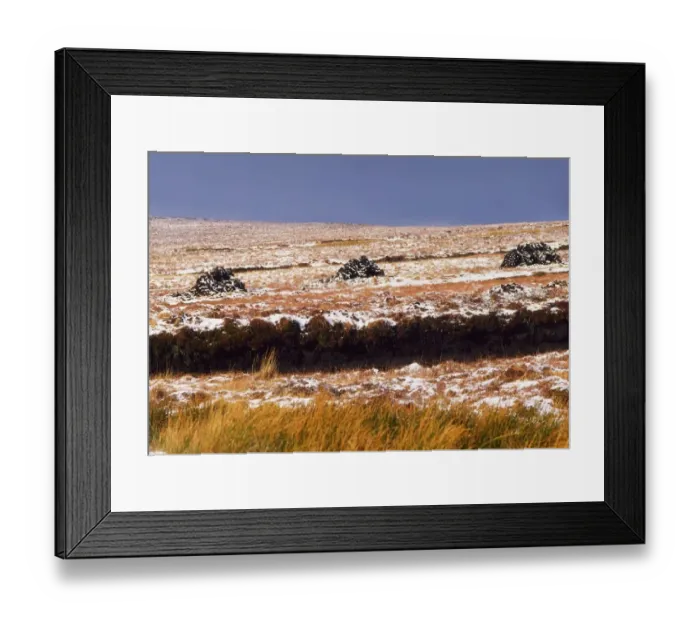 Framed Print : Traditional turf cutting, Ireland