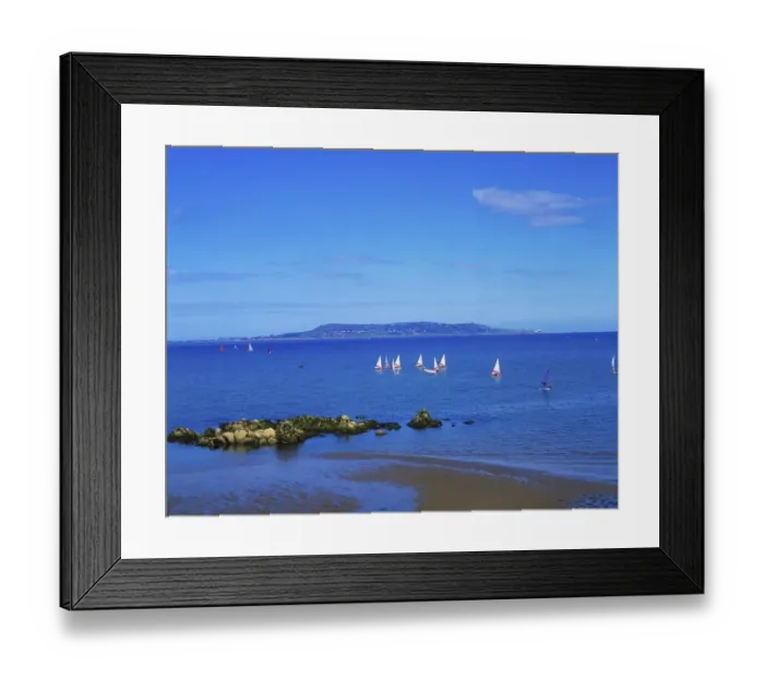 Framed Print : View of Dublin Bay from Monkstown towards Howth Head, County Dublin, Ireland Framed Print : View of Dublin Bay from Monkstown towards Howth Head, County Dublin, Ireland
