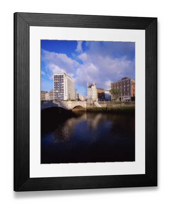Framed Print : Dublin City, O Connell Bridge, Ireland