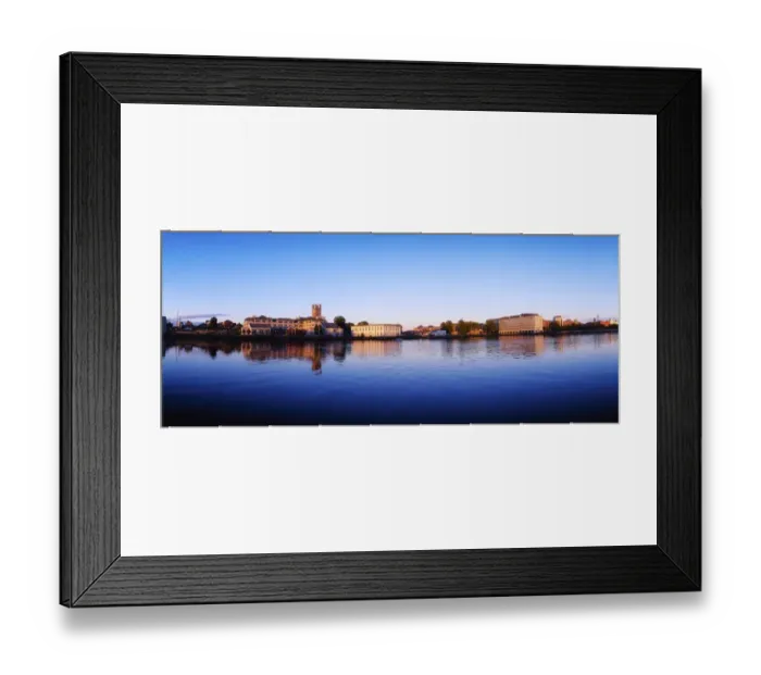 Framed Print : Limerick City, River Shannon with a view of the Merchants Quay & Honans Quay, Ireland Framed Print : Limerick City, River Shannon with a view of the Merchants Quay & Honans Quay, Ireland