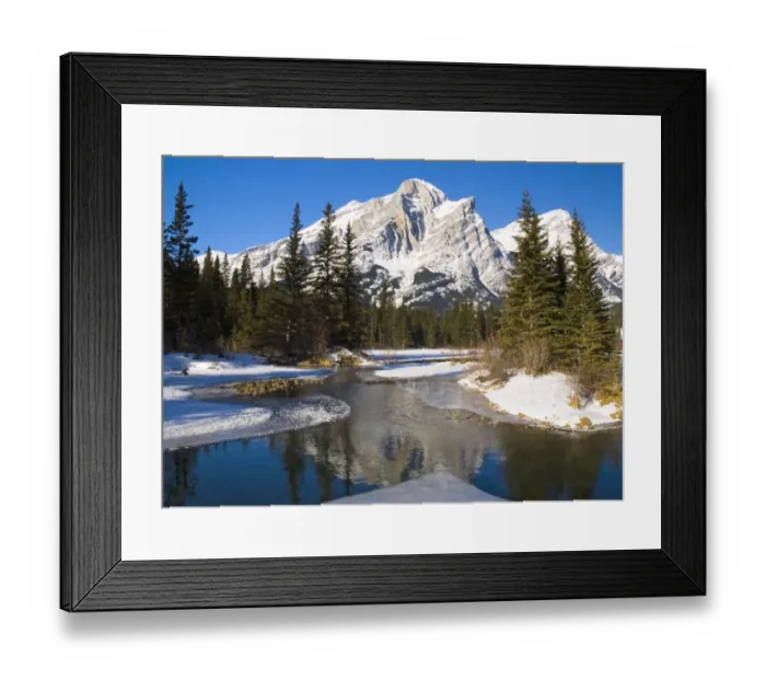 Framed Print : Mount Kidd, Banff National Park, Alberta, British Columbia, Canada