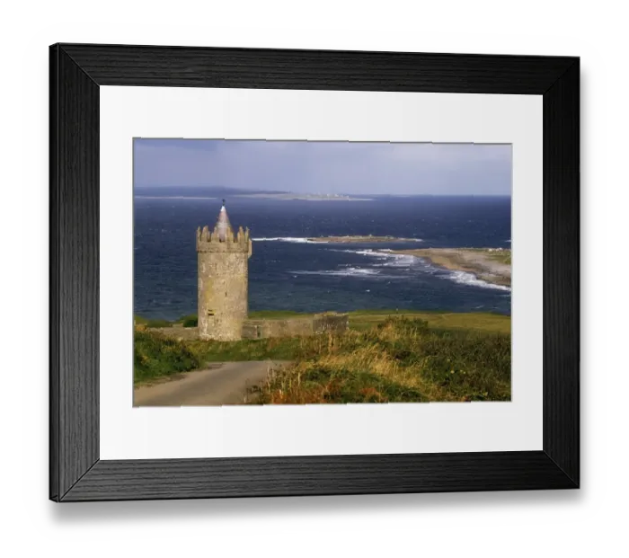 Framed Print : Co Clare, Doolin, Doonagore Castle, Ireland Framed Print : Co Clare, Doolin, Doonagore Castle, Ireland