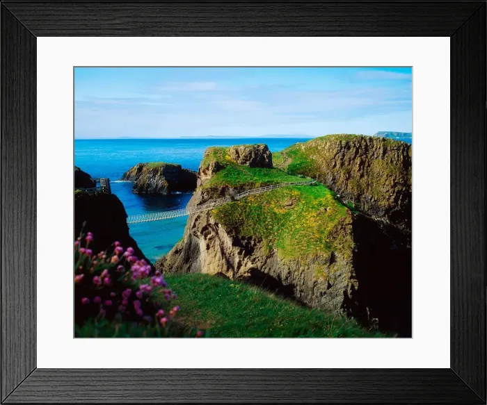 Framed Print : Carrick-a-Rede Rope Bridge, Carrick Island, County Antrim, Ireland Framed Print : Carrick-a-Rede Rope Bridge, Carrick Island, County Antrim, Ireland