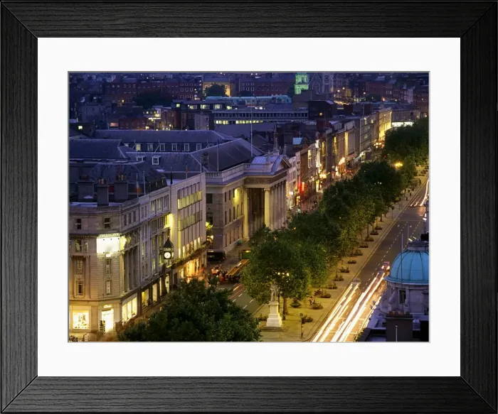 Framed Print : O connell Street, Dublin, County Dublin, Ireland Framed Print : O connell Street, Dublin, County Dublin, Ireland