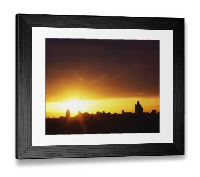 Framed Print : Dublin, Co Dublin, Ireland, Skyline At Sunset Framed Print : Dublin, Co Dublin, Ireland, Skyline At Sunset