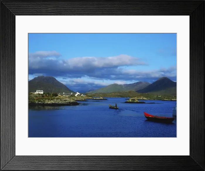 Framed Print : Ballynakill Harbour near Letterfrack, Connemara, Co Galway, Ireland
