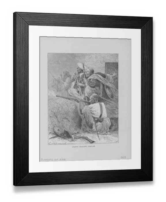 Framed Print : Afghan Soldiers With Muskets Framed Print : Afghan Soldiers With Muskets