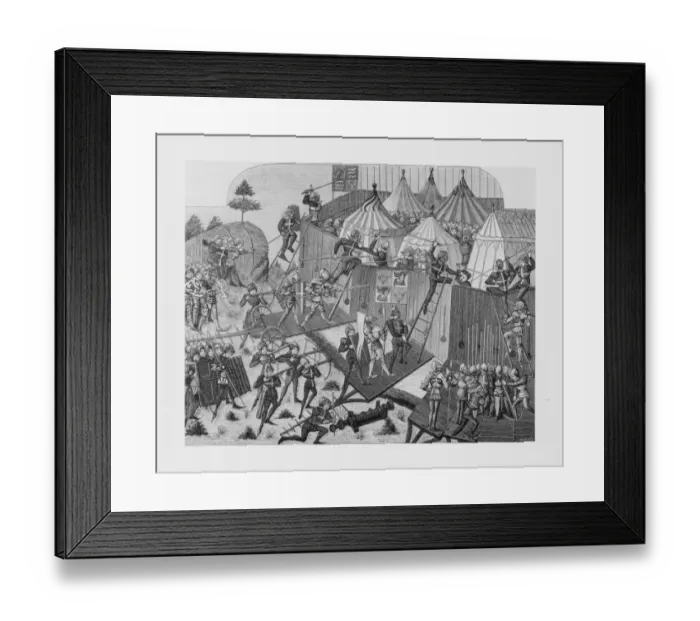 Framed Print : French Soldiers Attack English Framed Print : French Soldiers Attack English