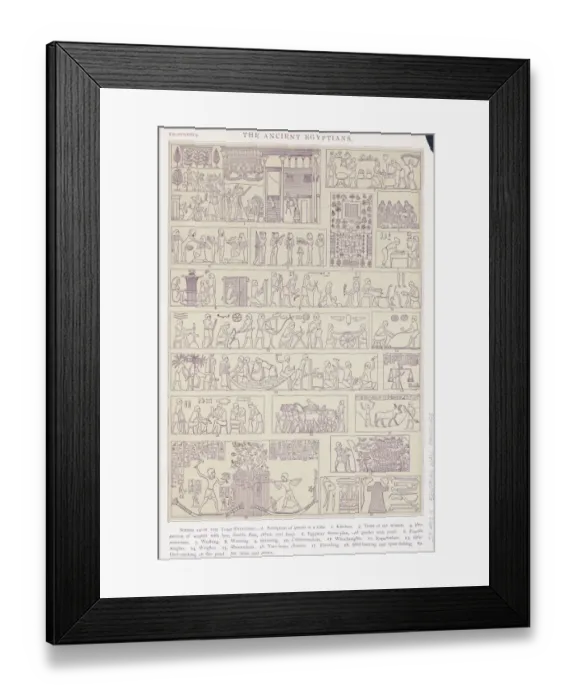 Framed Print : Egyptian Wall Paintings Framed Print : Egyptian Wall Paintings