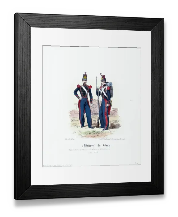 Framed Print : French Military Uniform, Engineer Corps Framed Print : French Military Uniform, Engineer Corps