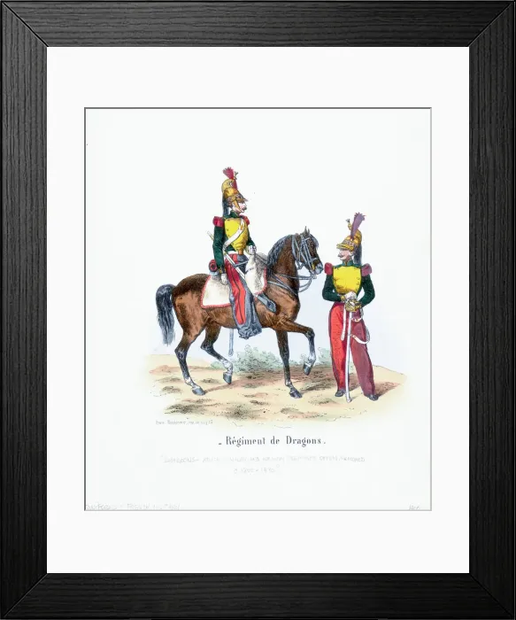 Framed Print : French Dragoons Cavalry and Infantry Framed Print : French Dragoons Cavalry and Infantry