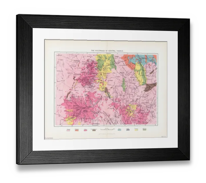 Framed Print : Volcanoes Of Central France Framed Print : Volcanoes Of Central France