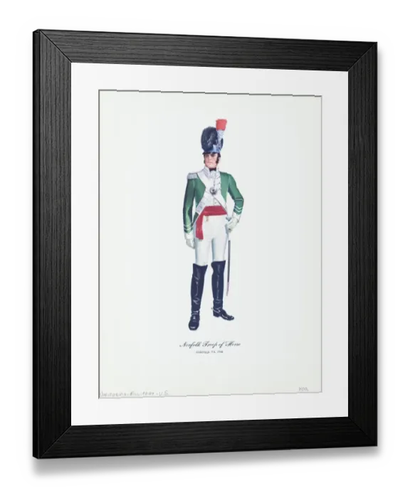 Framed Print : US Military Uniform, Norfolk Troop Of Horses Framed Print : US Military Uniform, Norfolk Troop Of Horses