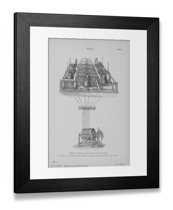 Framed Print : Chiming Machine Using Bells Framed Print : Chiming Machine Using Bells