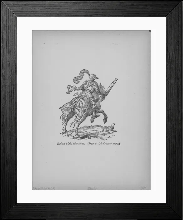 Framed Print : Medieval Italian Light Horseman Framed Print : Medieval Italian Light Horseman