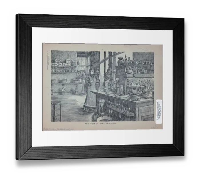 Framed Print : Madame Yale In Laboratory Framed Print : Madame Yale In Laboratory