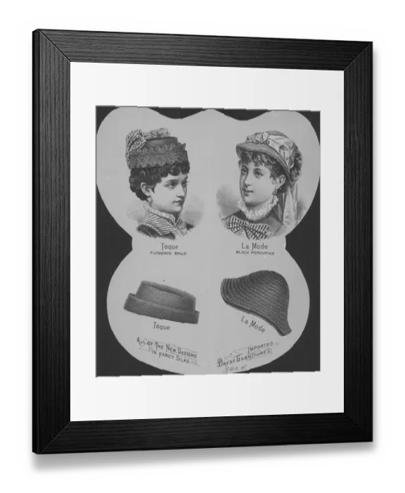 Framed Print : Torque And La Mode Womens Hats Framed Print : Torque And La Mode Womens Hats