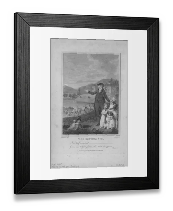 Framed Print : Engraving Of The Setting Sun Framed Print : Engraving Of The Setting Sun